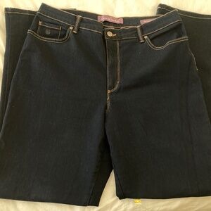 Women's Gloria Vanderbilt Amanda Straight Leg Dark Blue Ink Rinse Noir Jeans
